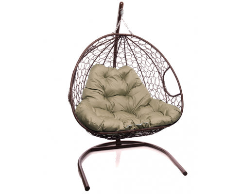 Подвесное кресло с ротангом ''Для Двоих'' Венге